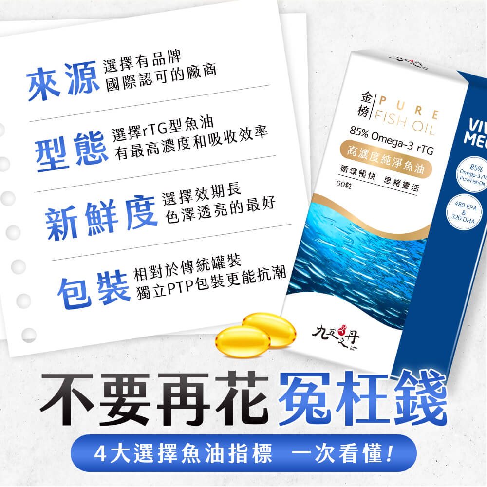 金榜.85%rTG純淨魚油