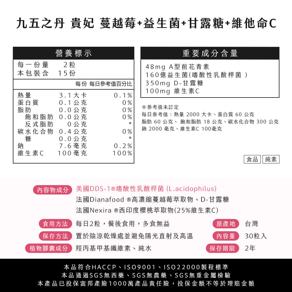 貴妃.蔓越莓益生菌