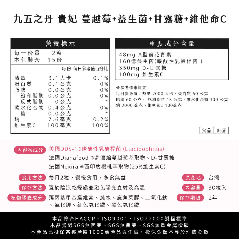 貴妃.蔓越莓益生菌