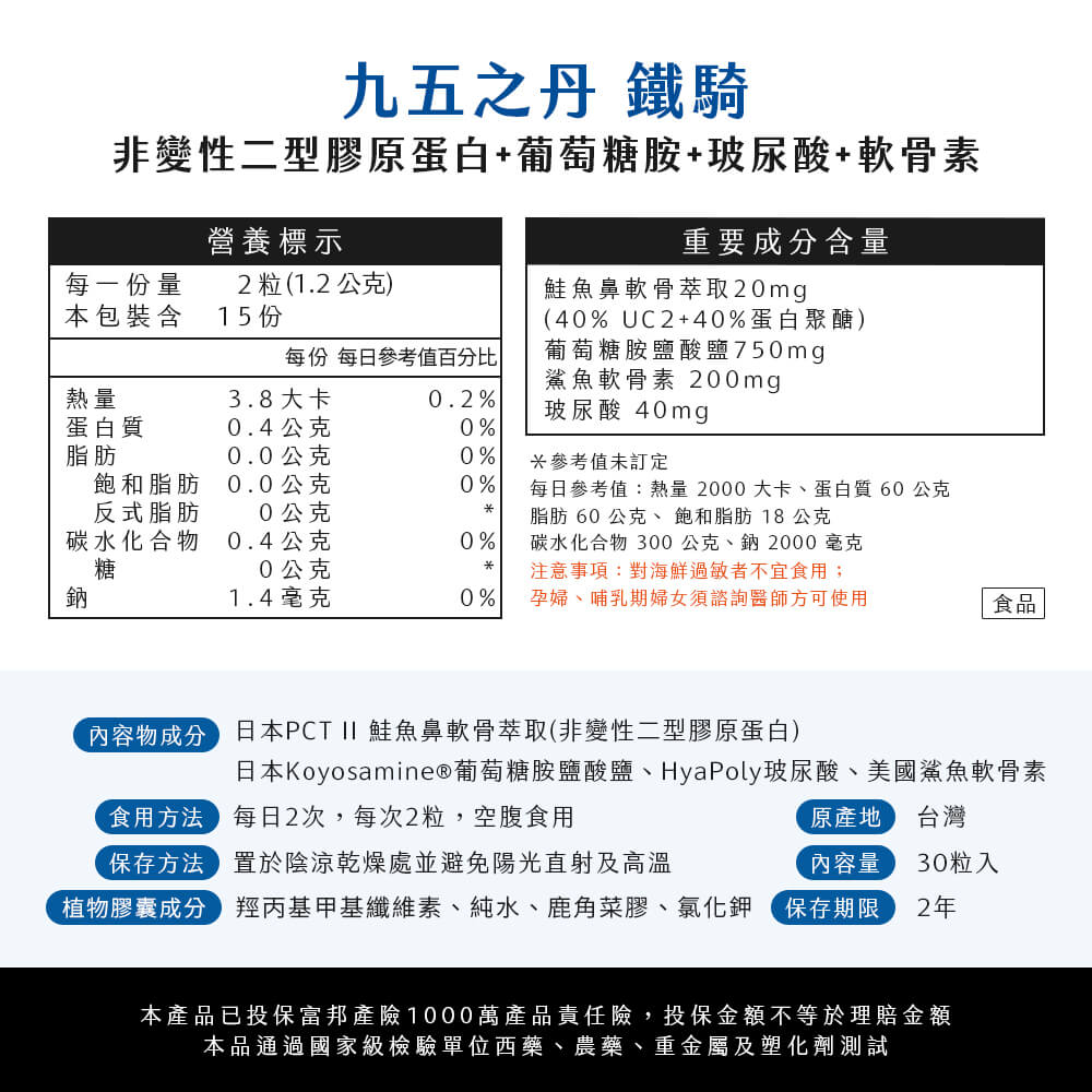 鐵騎．PCTII+葡萄糖胺+軟骨素
